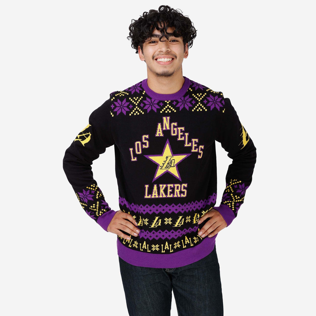 Los Angeles Lakers Thematic Knit Sweater FOCO S - FOCO.com