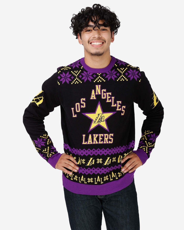 Los Angeles Lakers Thematic Knit Sweater FOCO S - FOCO.com
