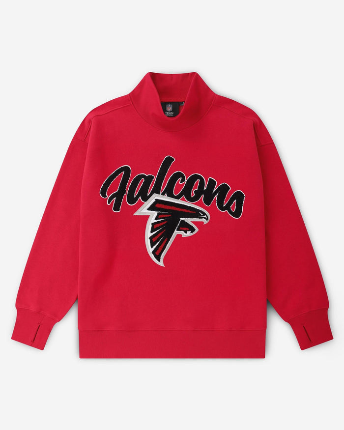 Atlanta Falcons Chenille Logo Oversized Mockneck Sweatshirt FOCO S - FOCO.com