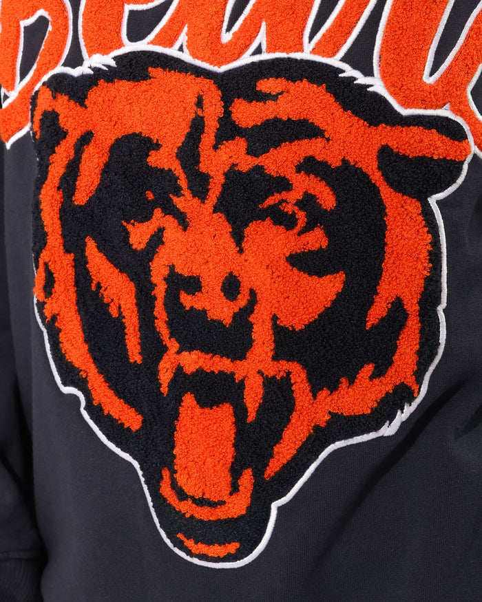 Chicago Bears Chenille Logo Oversized Mockneck Sweatshirt FOCO S - FOCO.com