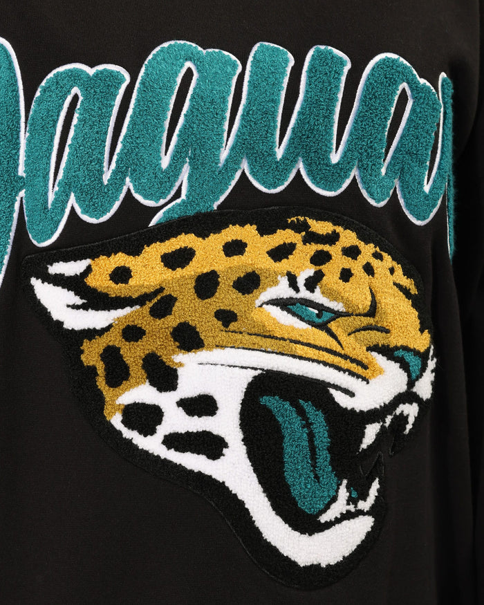 Jacksonville Jaguars Chenille Logo Oversized Mockneck Sweatshirt FOCO S - FOCO.com