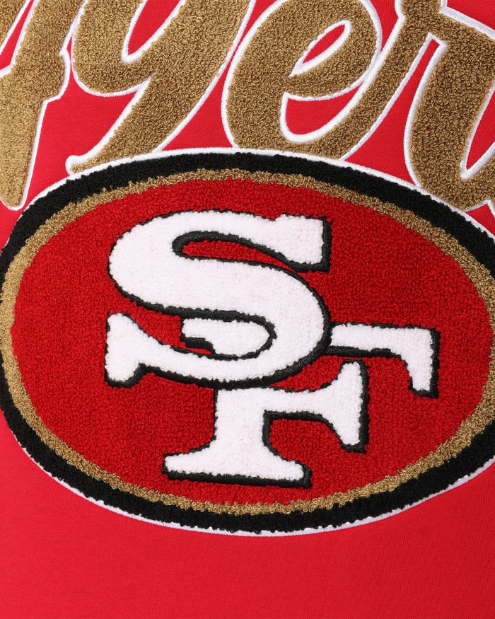 San Francisco 49ers Chenille Logo Oversized Mockneck Sweatshirt FOCO S - FOCO.com