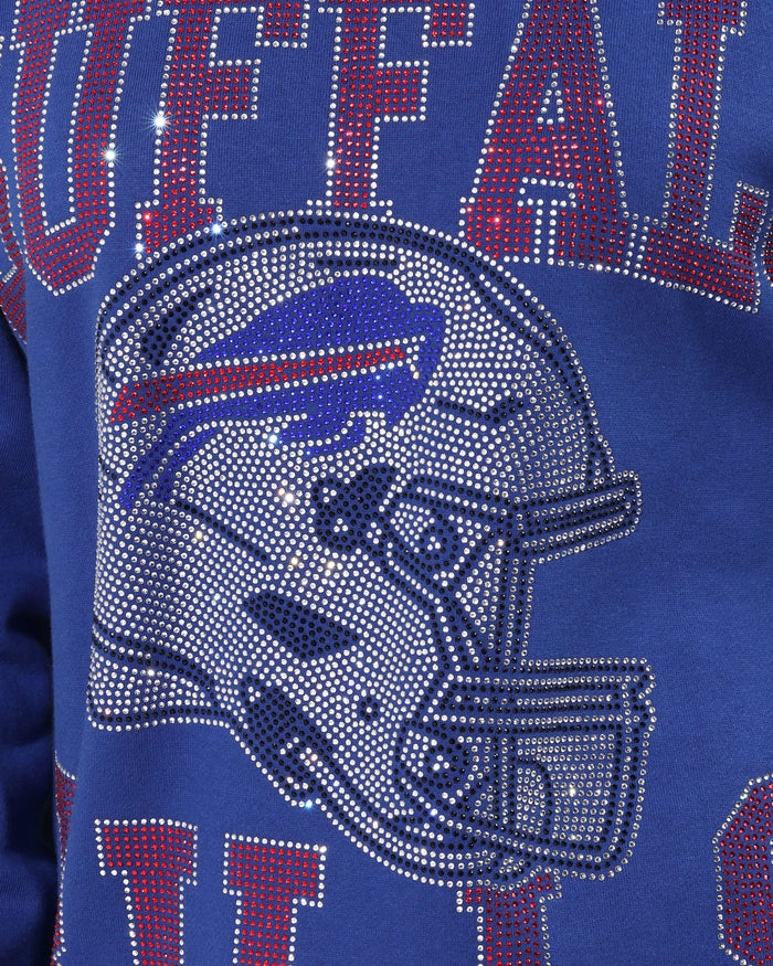 Buffalo Bills Rhinestone Logo Mock Neck Oversized Sweater FOCO S - FOCO.com