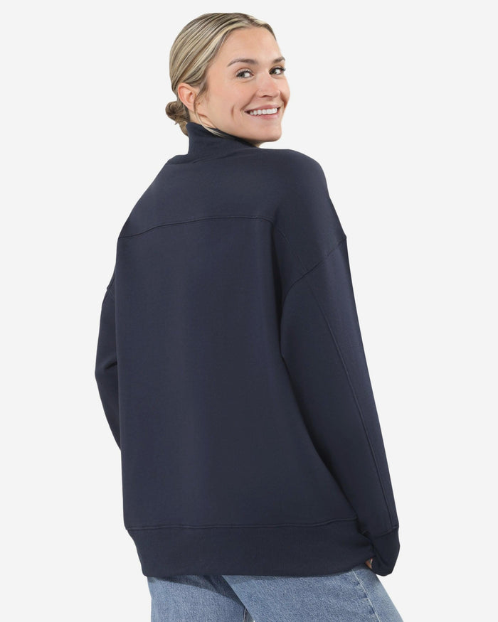 Dallas Cowboys Rhinestone Logo Mock Neck Oversized Sweater FOCO S - FOCO.com