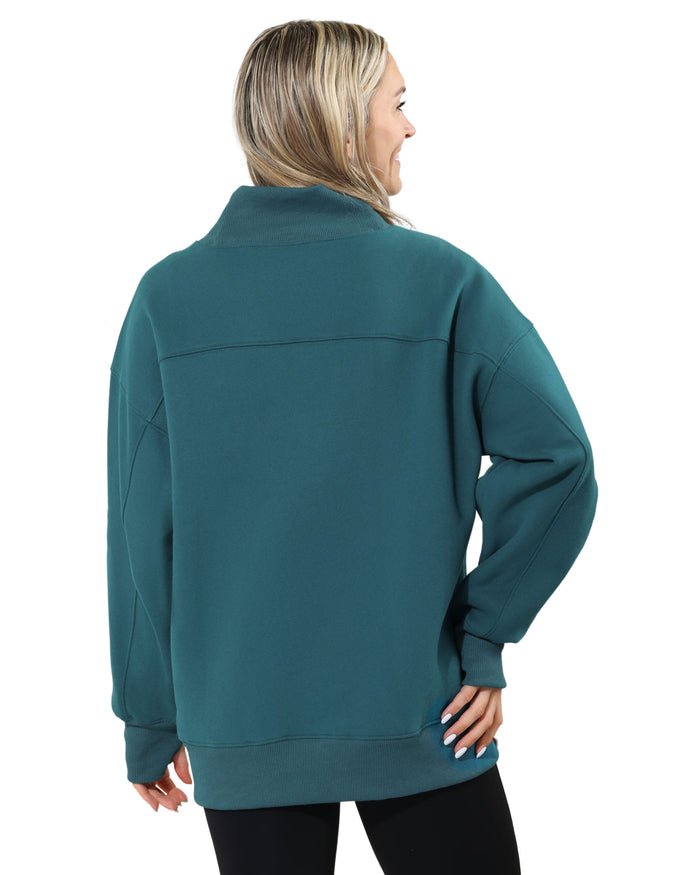 Philadelphia Eagles Rhinestone Logo Mock Neck Oversized Sweater FOCO S - FOCO.com