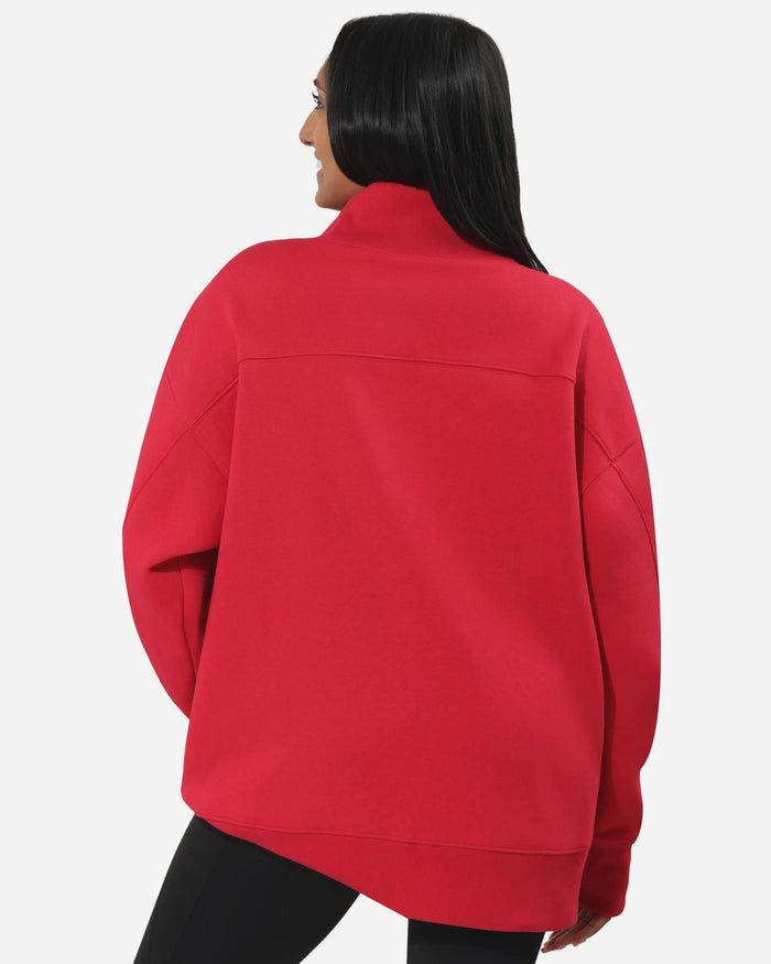 Tampa Bay Buccaneers Rhinestone Logo Mock Neck Oversized Sweater FOCO S - FOCO.com