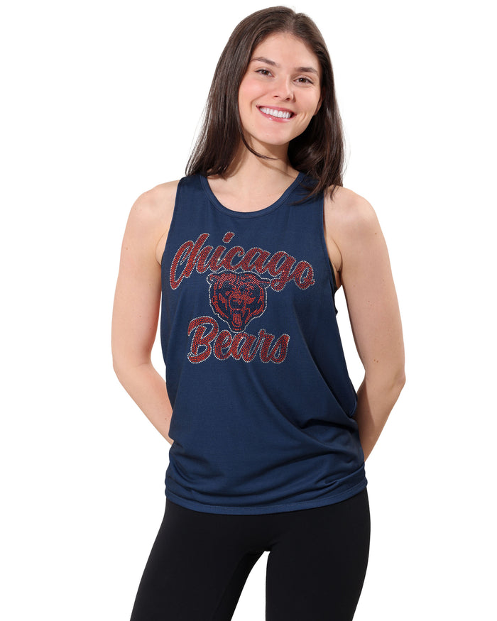 Chicago Bears Rhinestone Tie-Breaker Sleeveless Top
