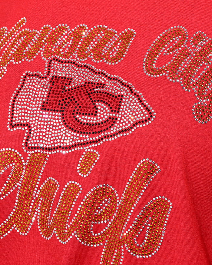 Kansas City Chiefs Rhinestone Tie-Breaker Sleeveless Top