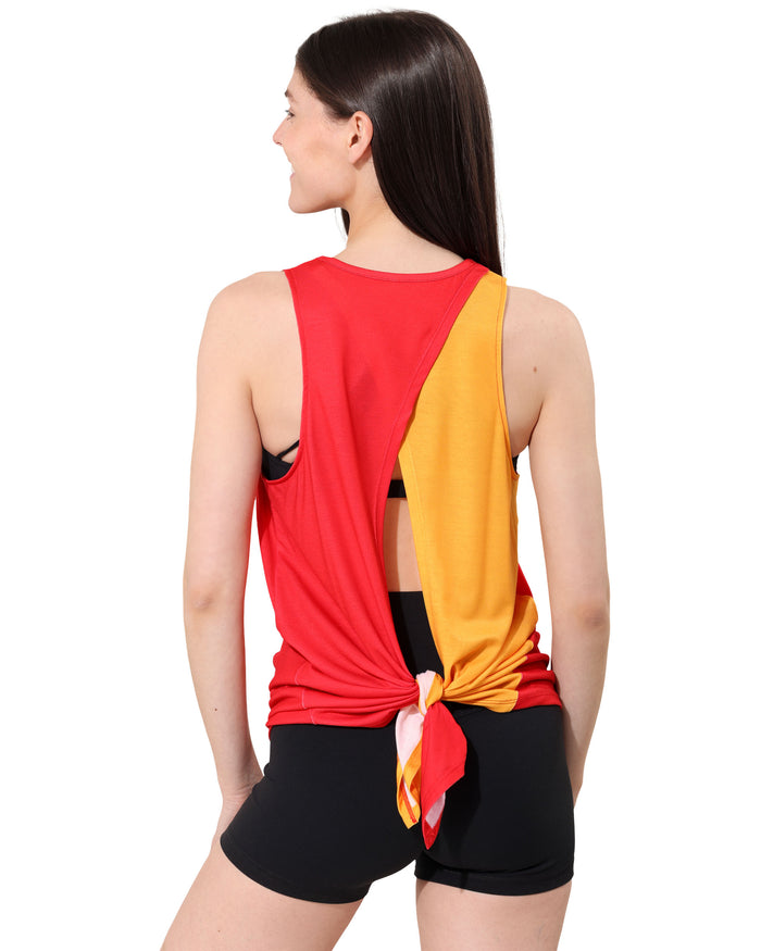 Kansas City Chiefs Rhinestone Tie-Breaker Sleeveless Top