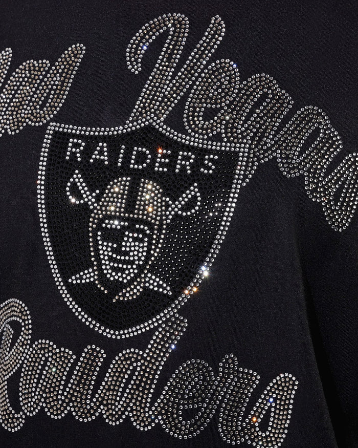 Las Vegas Raiders Rhinestone Tie-Breaker Sleeveless Top