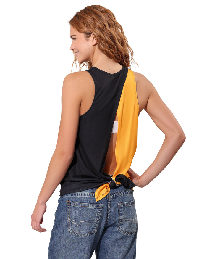 Pittsburgh Steelers Rhinestone Tie-Breaker Sleeveless Top
