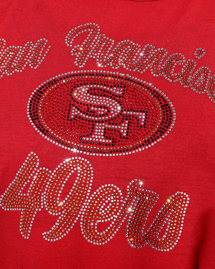 San Francisco 49ers Rhinestone Tie-Breaker Sleeveless Top