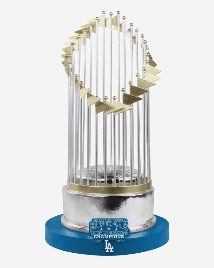 Los Angeles Dodgers 2025 Back To Back World Series Champions Replica Trophy FOCO - FOCO.com