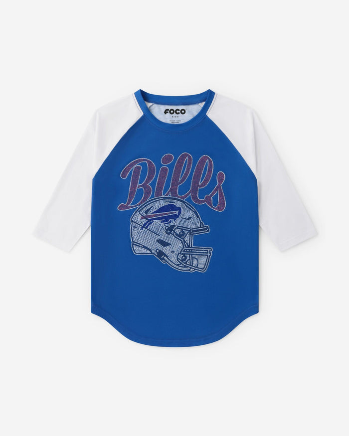 Buffalo Bills Rhinestone Raglan T-Shirt FOCO S - FOCO.com