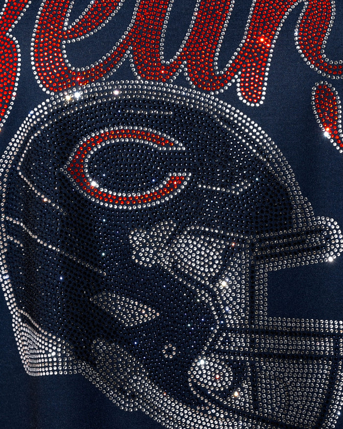 Chicago Bears Rhinestone Raglan T-Shirt FOCO S - FOCO.com