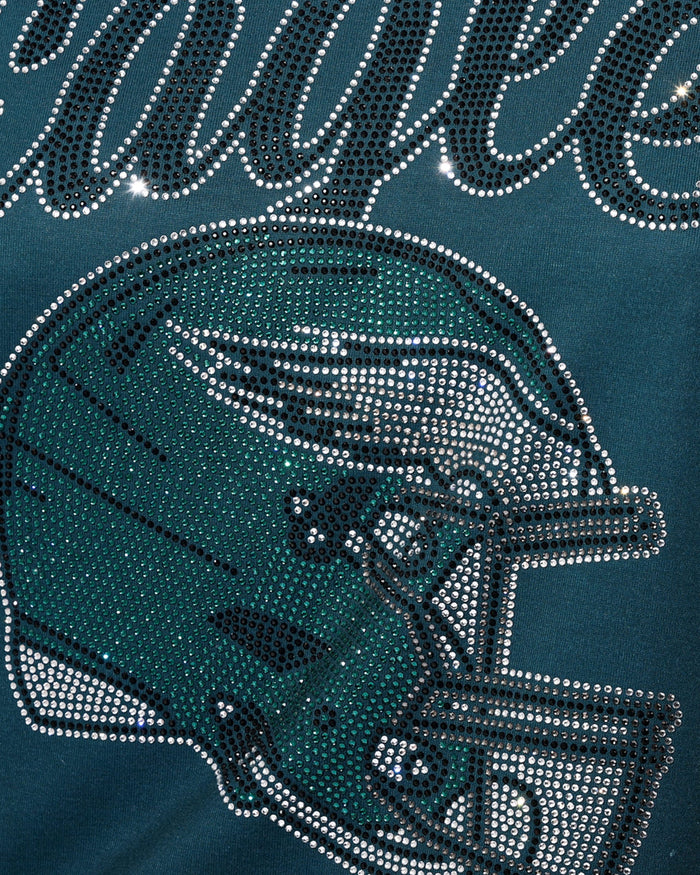 Philadelphia Eagles Rhinestone Raglan T-Shirt FOCO S - FOCO.com