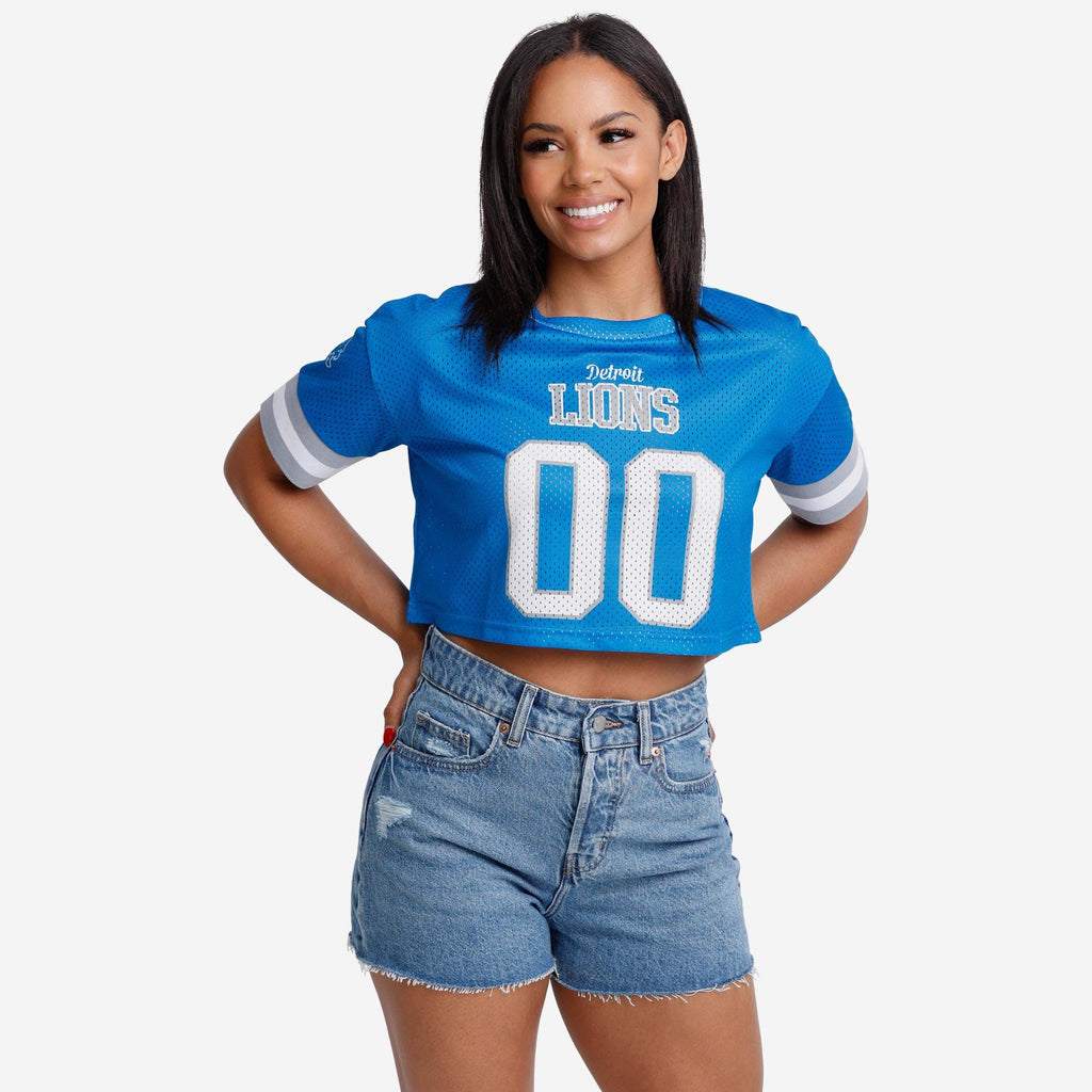 Detroit Lions Womens Gameday Mesh Crop Top FOCO S - FOCO.com