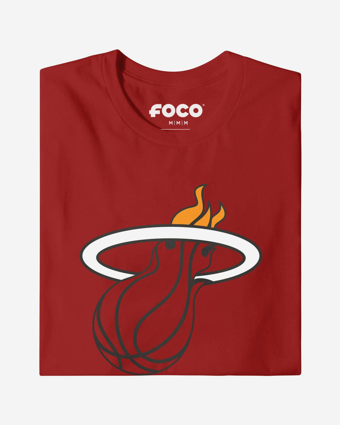 Miami Heat Primary Logo T-Shirt FOCO Canvas Red S - FOCO.com