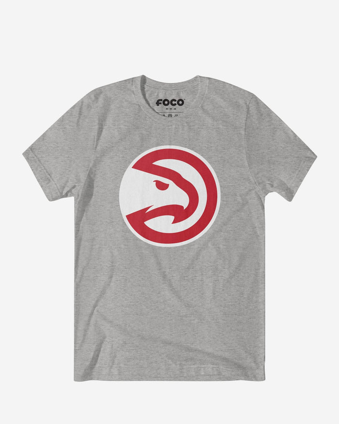 Atlanta Hawks Primary Logo T-Shirt FOCO Athletic Heather S - FOCO.com