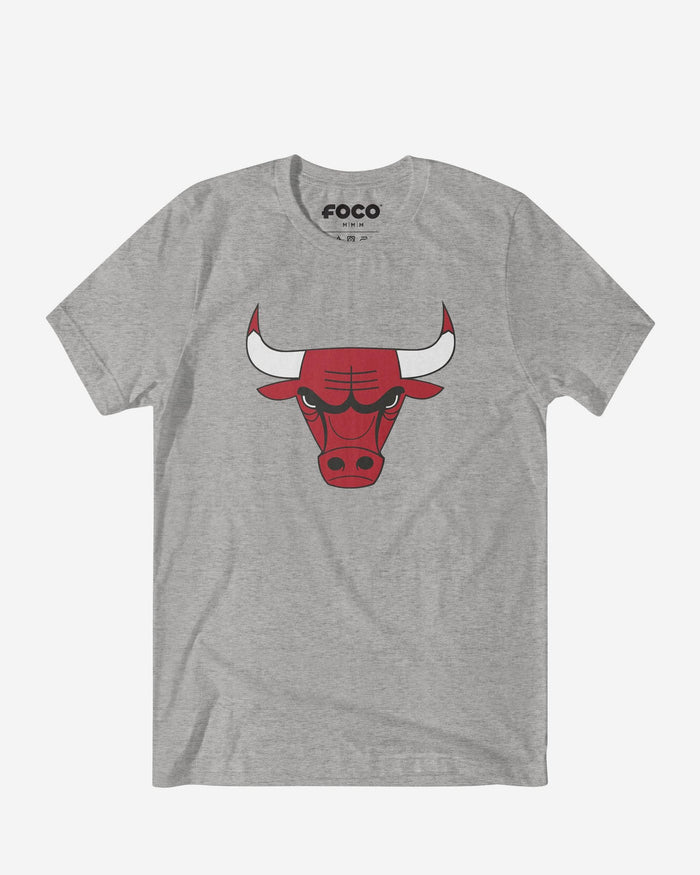 Chicago Bulls Primary Logo T-Shirt FOCO Athletic Heather S - FOCO.com