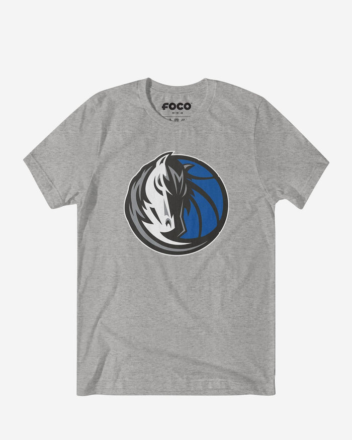 Dallas Mavericks Primary Logo T-Shirt FOCO Athletic Heather S - FOCO.com