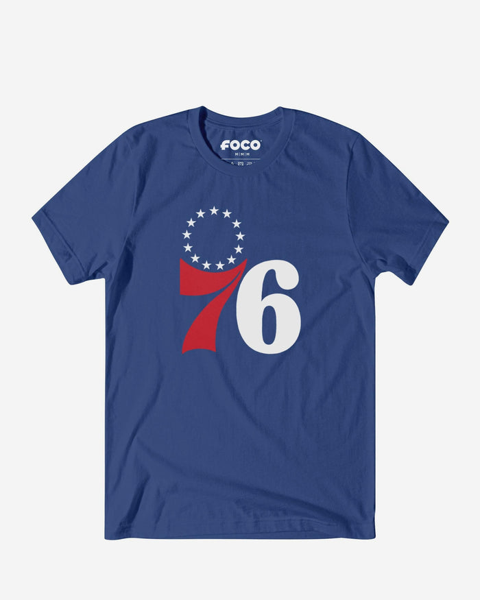 Philadelphia 76ers Primary Logo T-Shirt FOCO True Royal S - FOCO.com