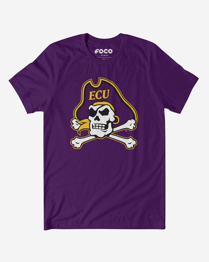 East Carolina Pirates Primary Logo T-Shirt FOCO Team Purple S - FOCO.com