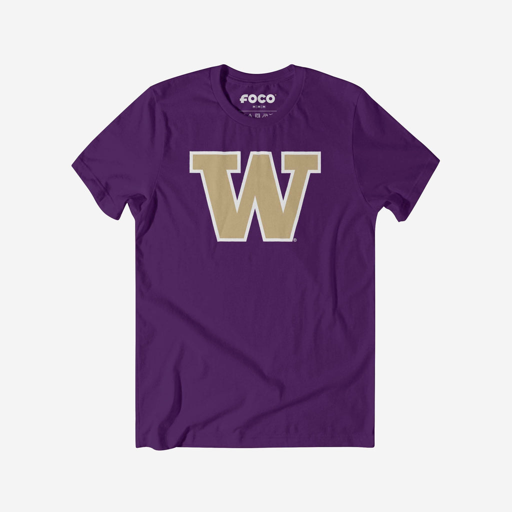 Washington Huskies Primary Logo T-Shirt FOCO Team Purple S - FOCO.com