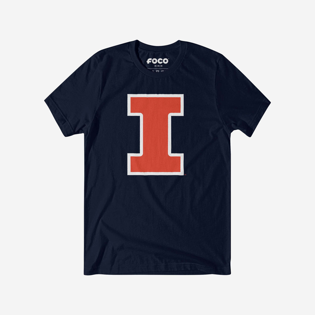 Illinois Fighting Illini Primary Logo T-Shirt FOCO Navy S - FOCO.com