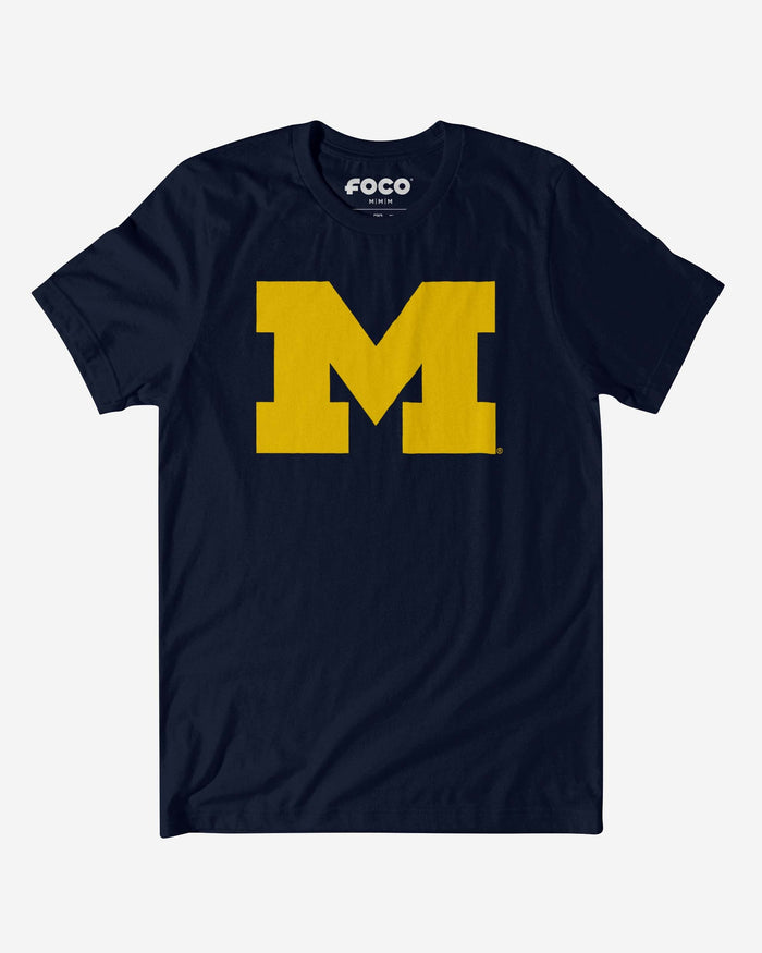 Michigan Wolverines Primary Logo T-Shirt FOCO Navy S - FOCO.com