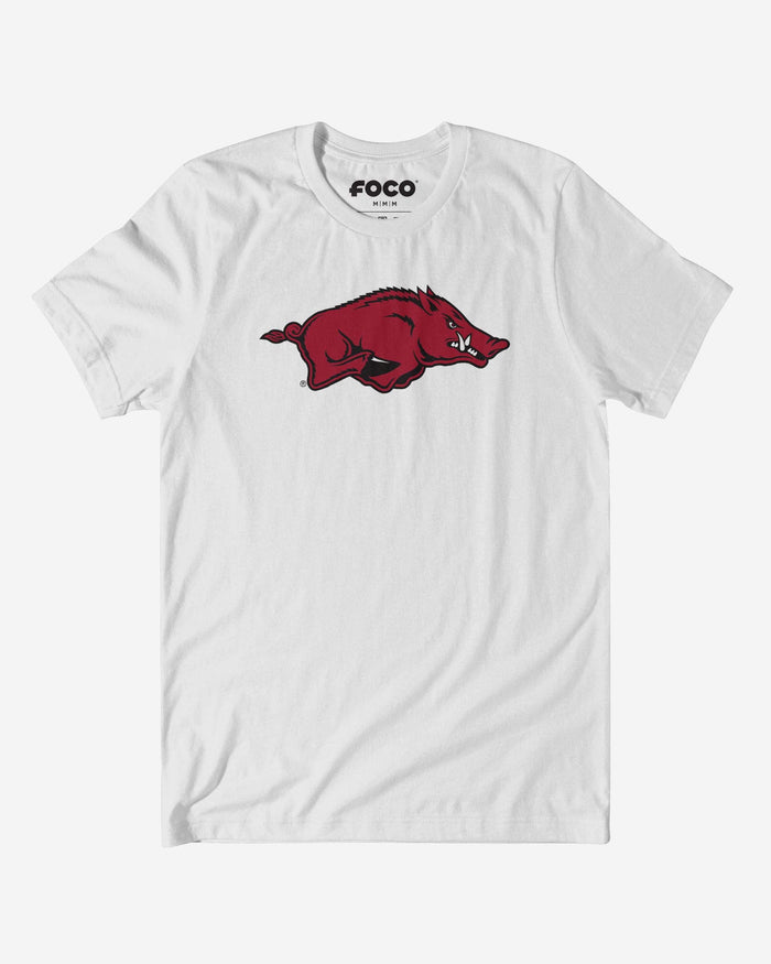 Arkansas Razorbacks Primary Logo T-Shirt FOCO White S - FOCO.com