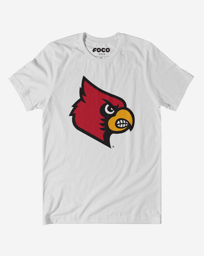 Louisville Cardinals Primary Logo T-Shirt FOCO White S - FOCO.com