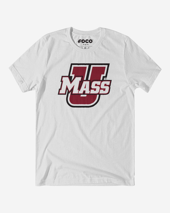 UMass Minutemen Primary Logo T-Shirt FOCO White S - FOCO.com