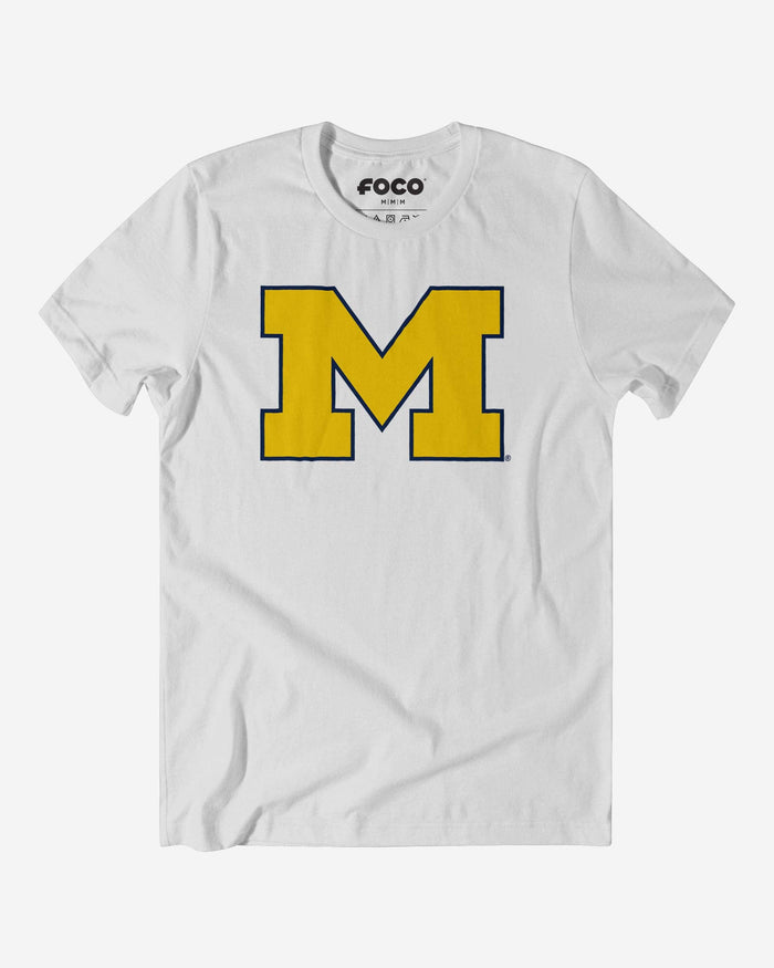 Michigan Wolverines Primary Logo T-Shirt FOCO White S - FOCO.com