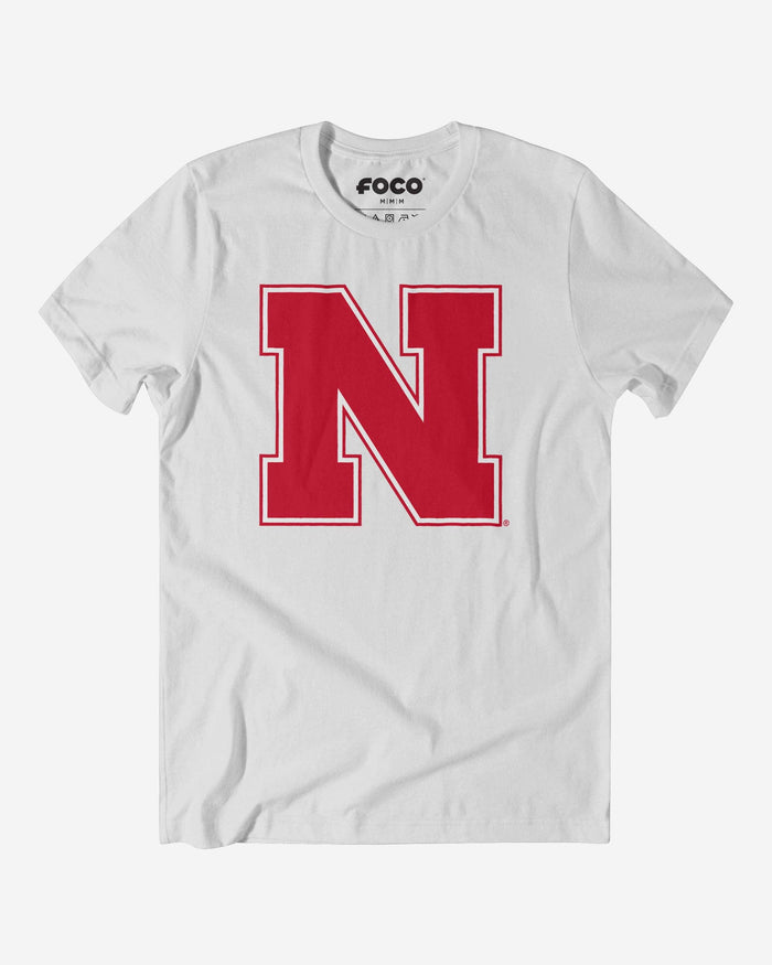 Nebraska Cornhuskers Primary Logo T-Shirt FOCO White S - FOCO.com