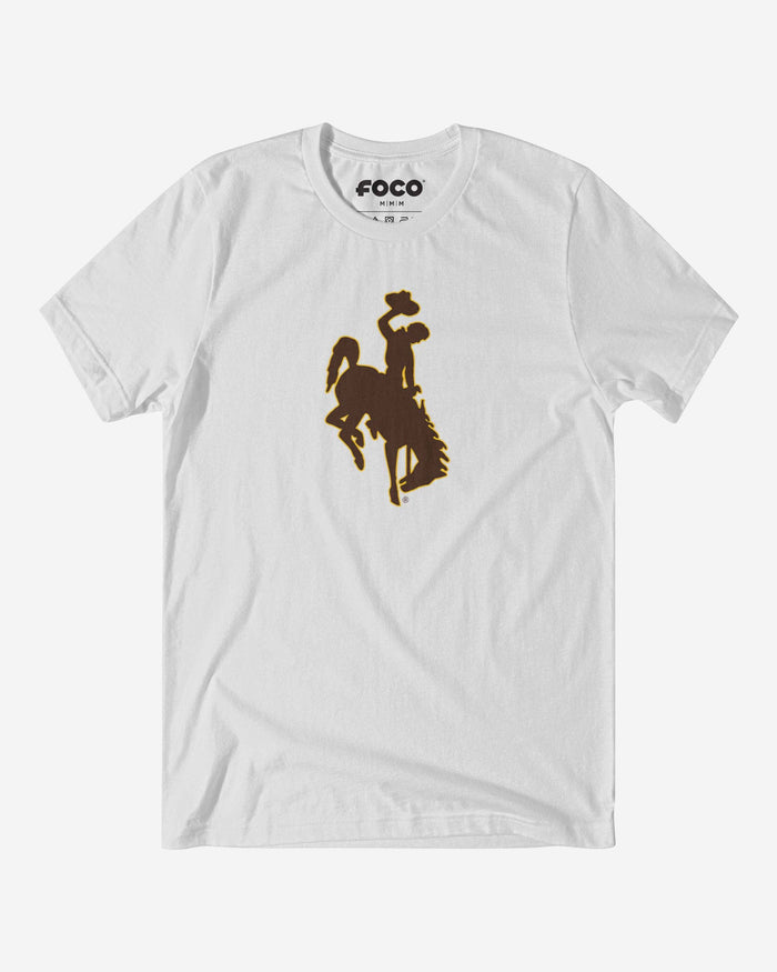 Wyoming Cowboys Primary Logo T-Shirt FOCO White S - FOCO.com