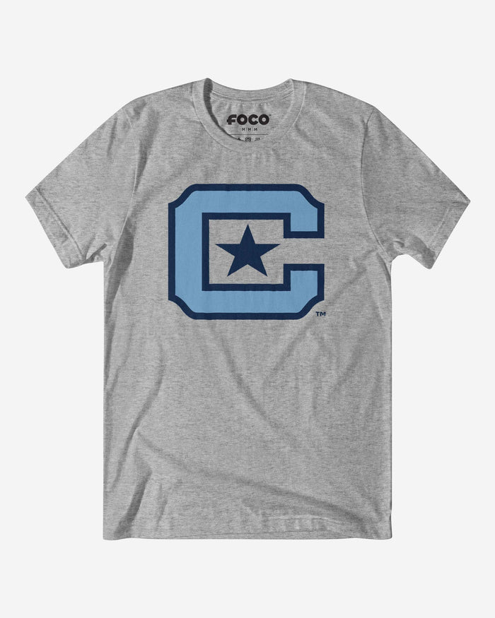 Citadel Bulldogs Primary Logo T-Shirt FOCO Athletic Heather S - FOCO.com