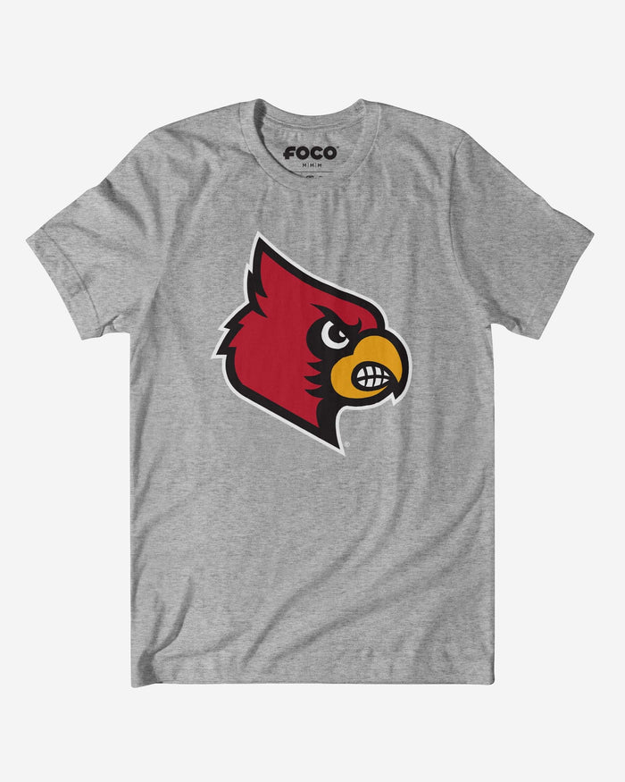 Louisville Cardinals Primary Logo T-Shirt FOCO Athletic Heather S - FOCO.com