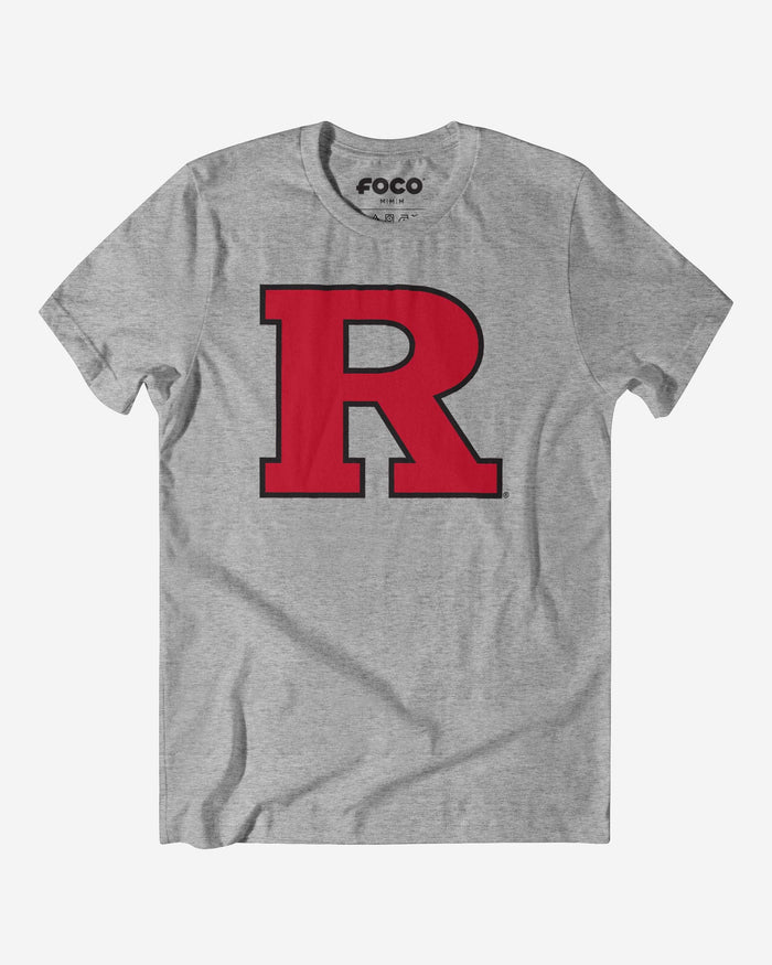 Rutgers Scarlet Knights Primary Logo T-Shirt FOCO Athletic Heather S - FOCO.com