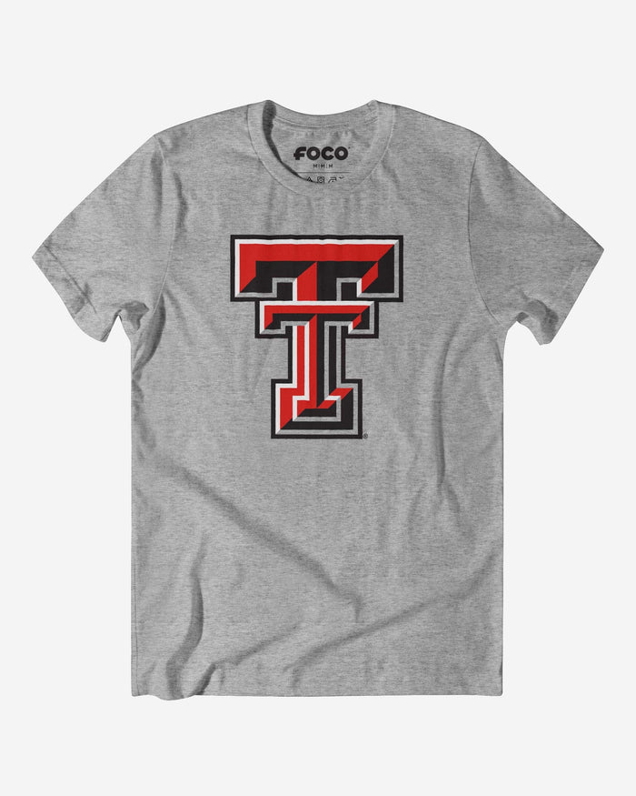 Texas Tech Red Raiders Primary Logo T-Shirt FOCO Athletic Heather S - FOCO.com