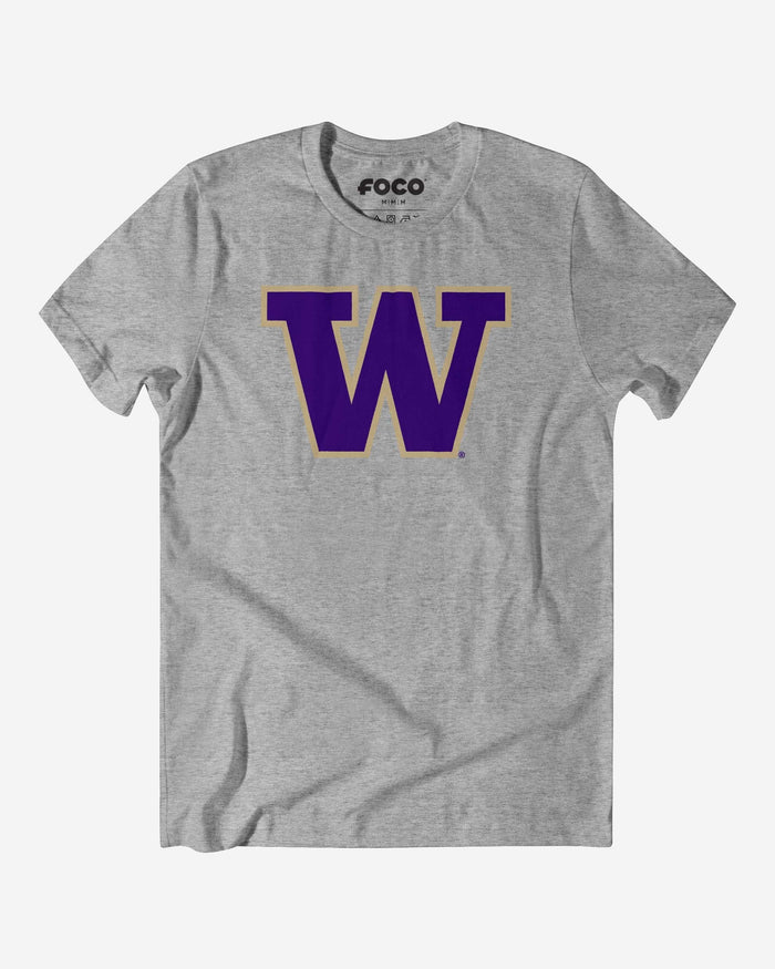 Washington Huskies Primary Logo T-Shirt FOCO Athletic Heather S - FOCO.com