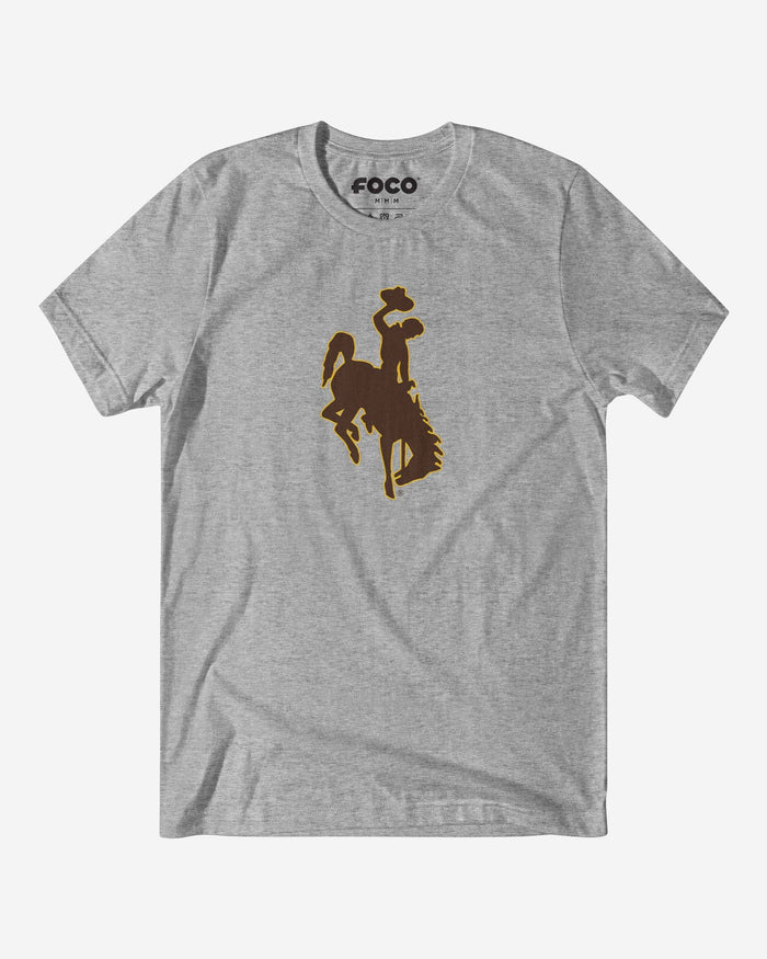 Wyoming Cowboys Primary Logo T-Shirt FOCO Athletic Heather S - FOCO.com