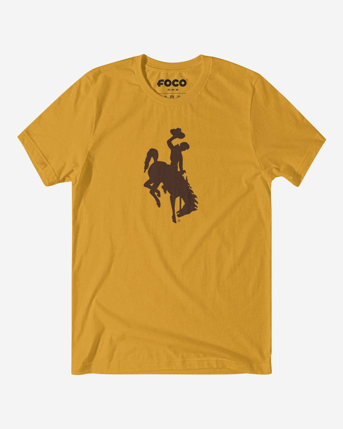 Wyoming Cowboys Primary Logo T-Shirt FOCO Gold S - FOCO.com