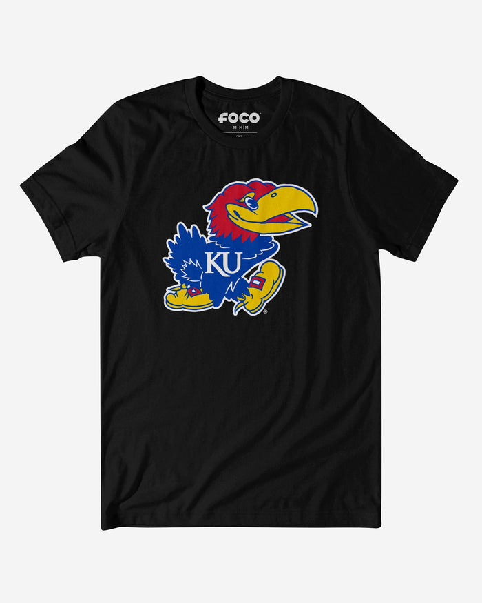 Kansas Jayhawks Primary Logo T-Shirt FOCO Black S - FOCO.com