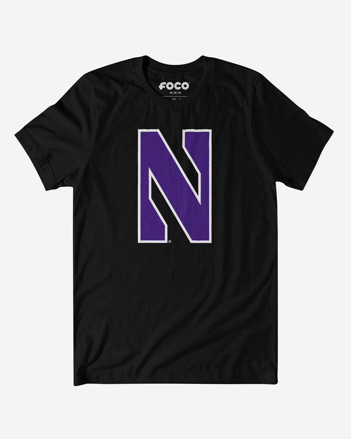 Northwestern Wildcats Primary Logo T-Shirt FOCO Black S - FOCO.com