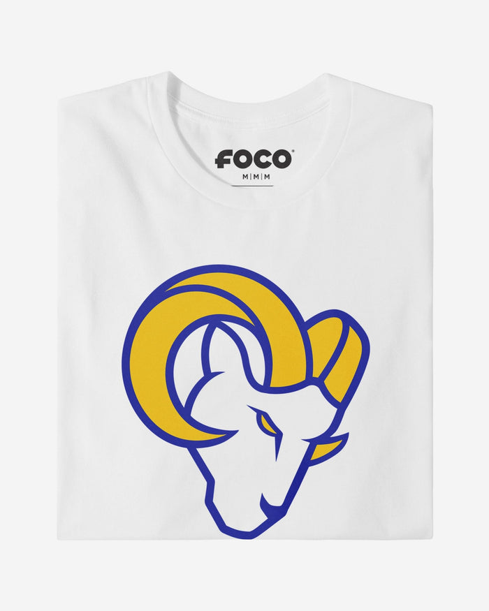 Los Angeles Rams Primary Logo T-Shirt FOCO White S - FOCO.com