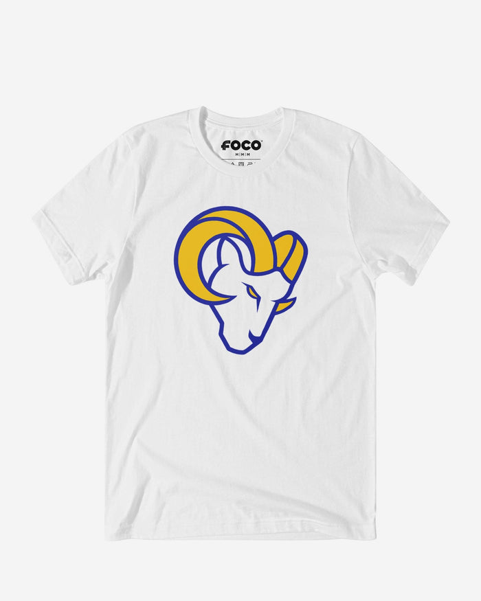 Los Angeles Rams Primary Logo T-Shirt FOCO White S - FOCO.com