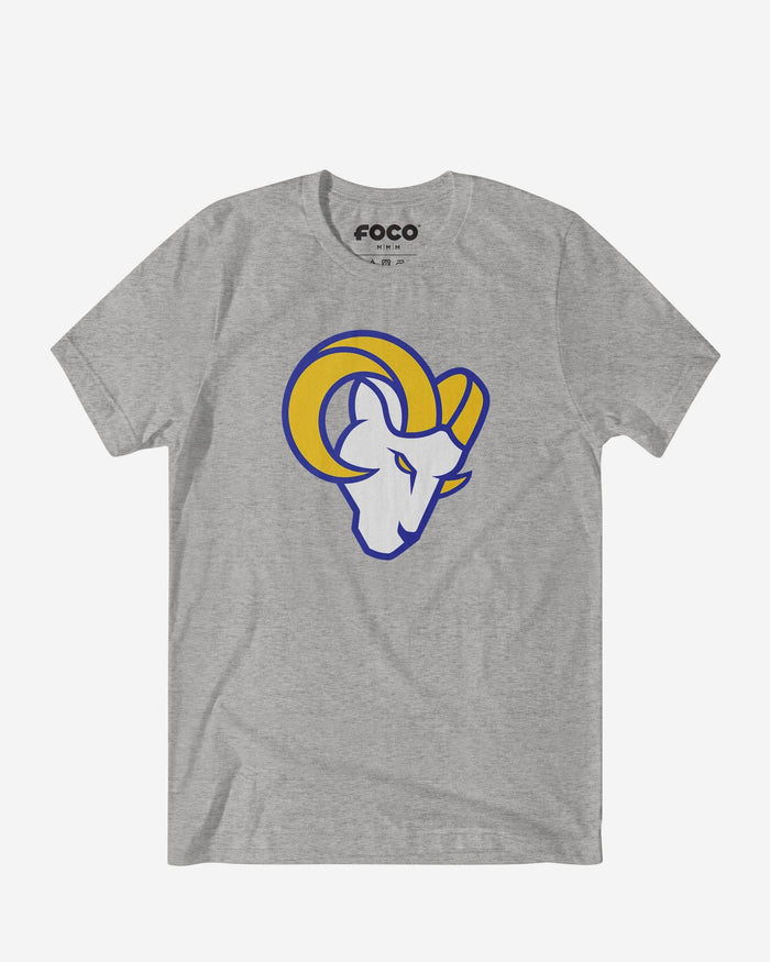 Los Angeles Rams Primary Logo T-Shirt FOCO Athletic Heather S - FOCO.com