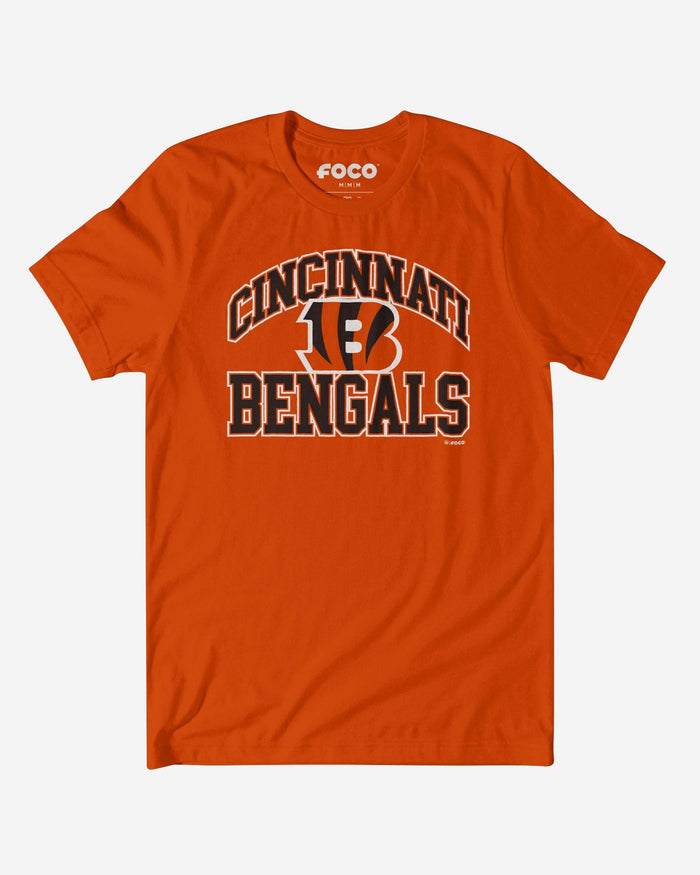 Cincinnati Bengals Arched Wordmark T-Shirt FOCO Team Orange S - FOCO.com