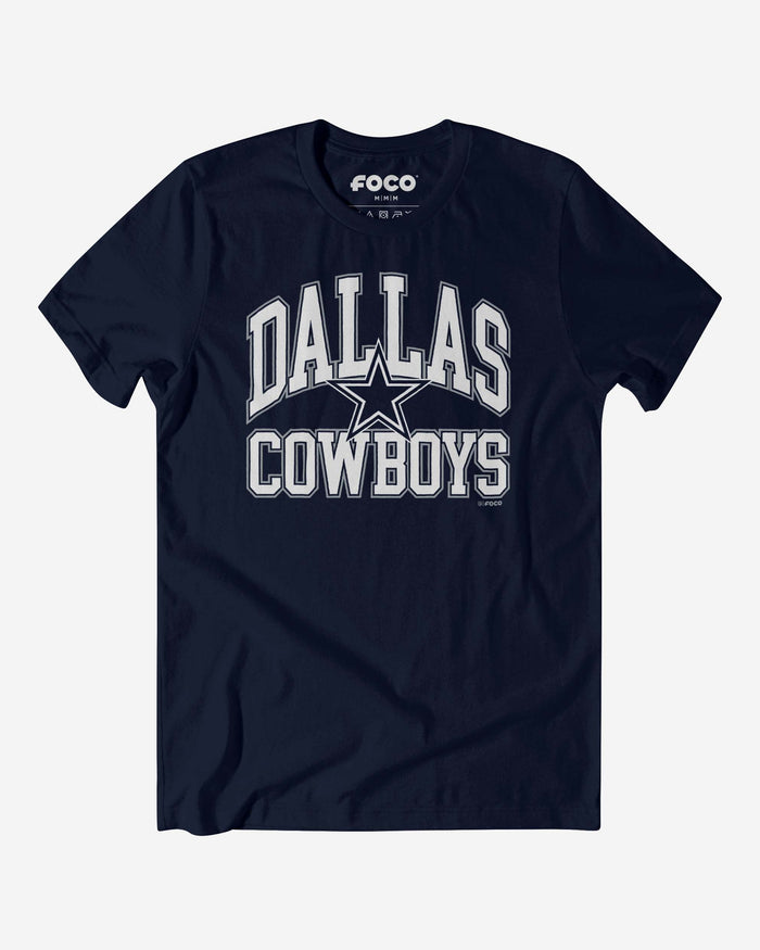 Dallas Cowboys Arched Wordmark T-Shirt FOCO S - FOCO.com